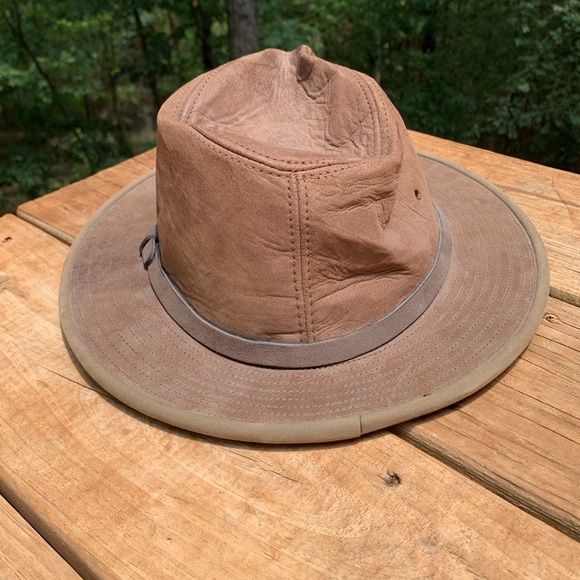 ADVENTURE BOUND BROWN LEATHER HAT XL - Picture 3 of 10